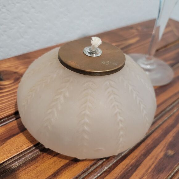 Lot of 5 Vintage - Hand Blown Glass & Assorted Oil Lamps Clear Ambient Romantic - Picture 12 of 16